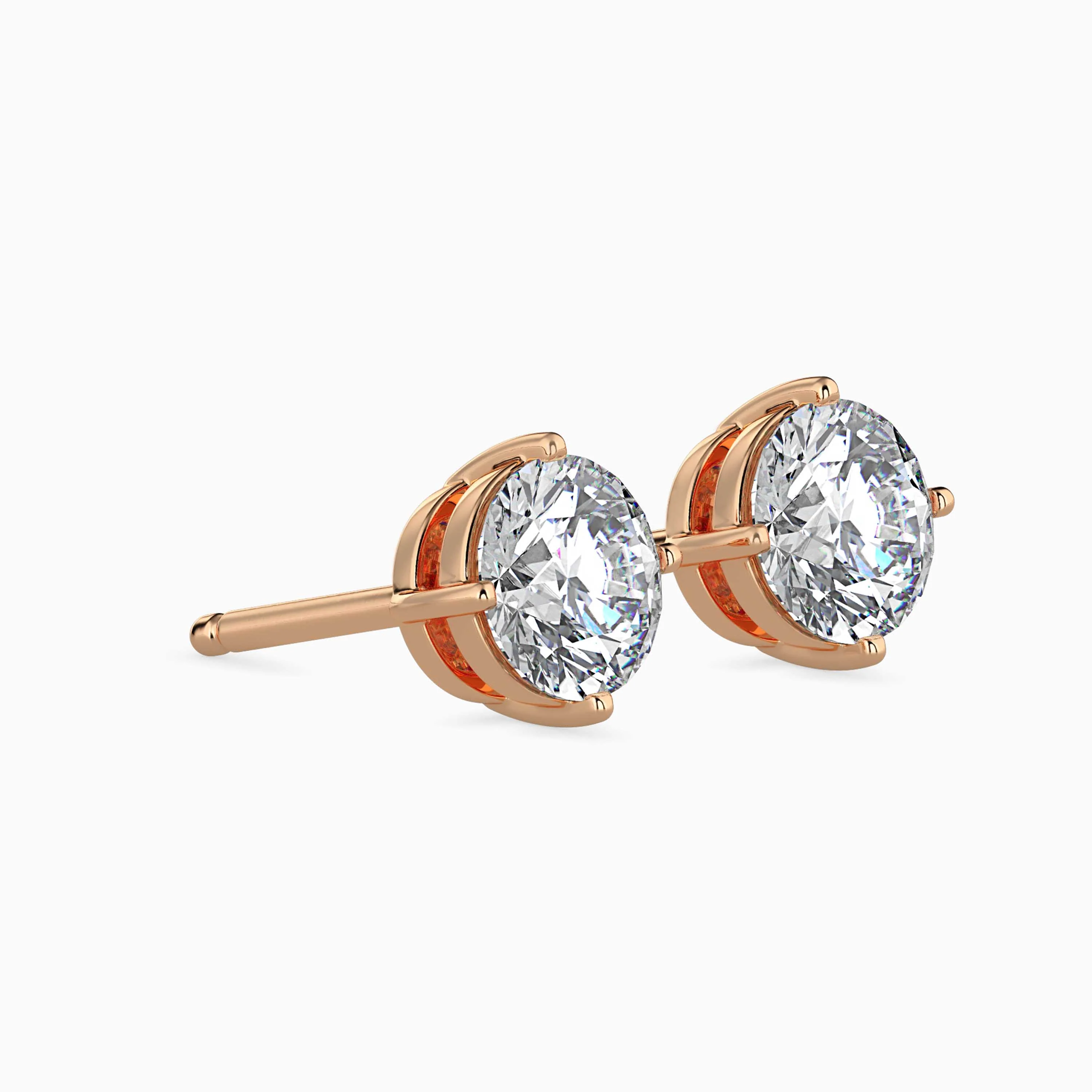 1 CT Classic Solitaire Gold Lab-Grown Diamond Earring - Image 7