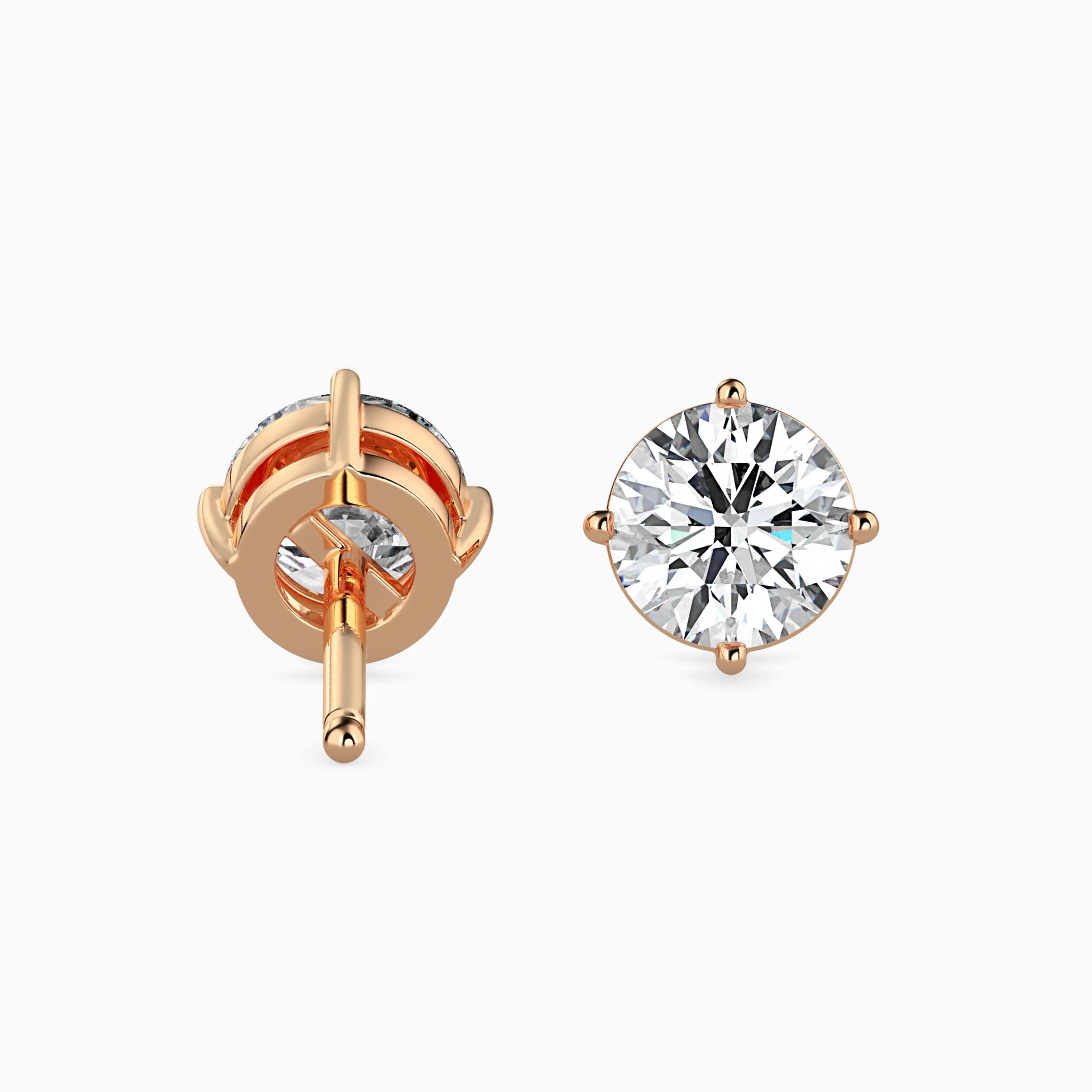 1 CT Classic Solitaire Gold Lab-Grown Diamond Earring - Image 8