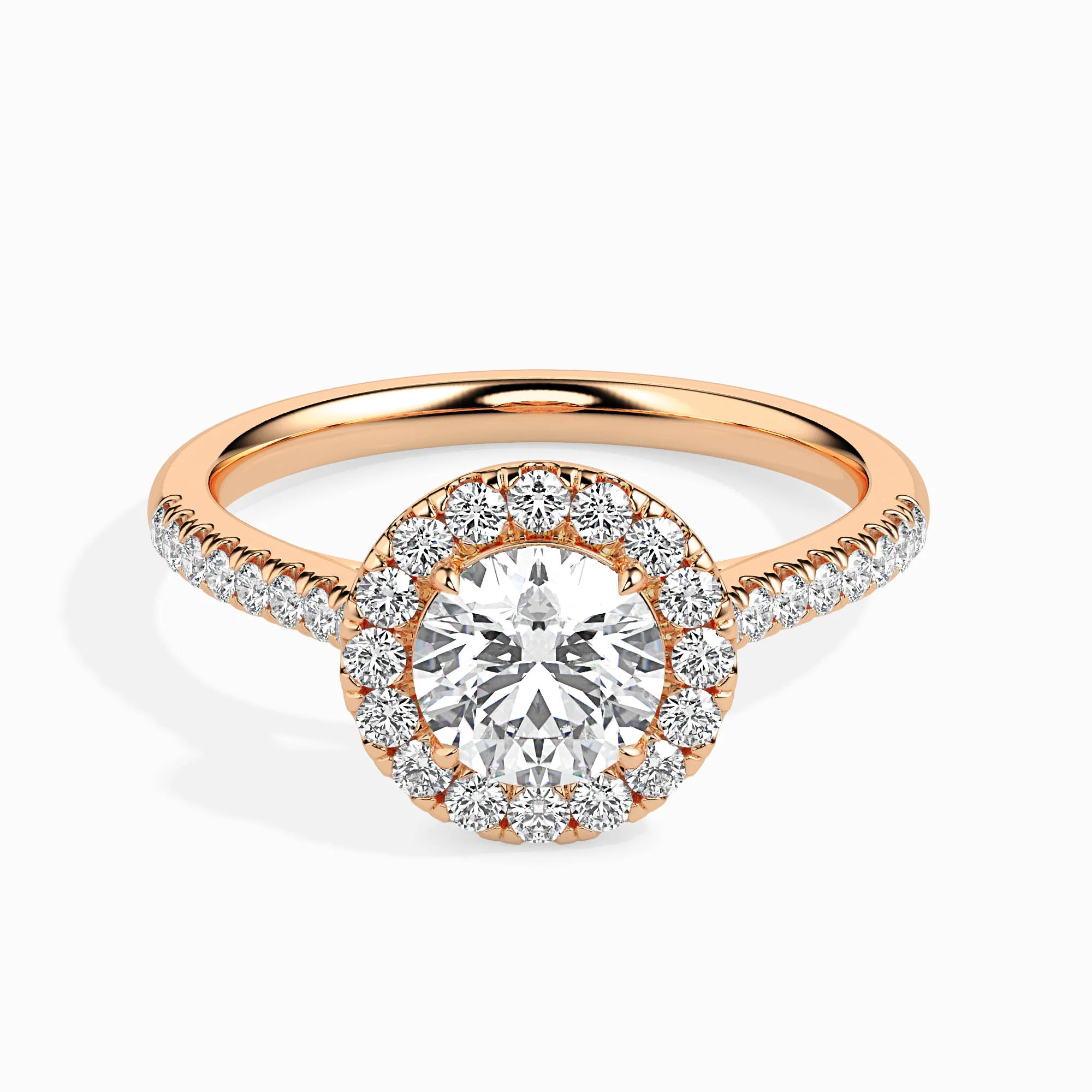 3 CT Golden Aura Round Diamond Ring - Image 6