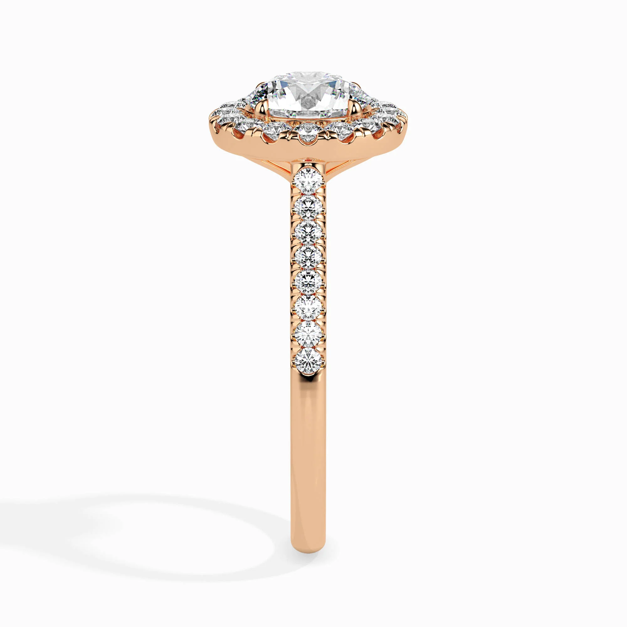 3 CT Golden Aura Round Diamond Ring - Image 8