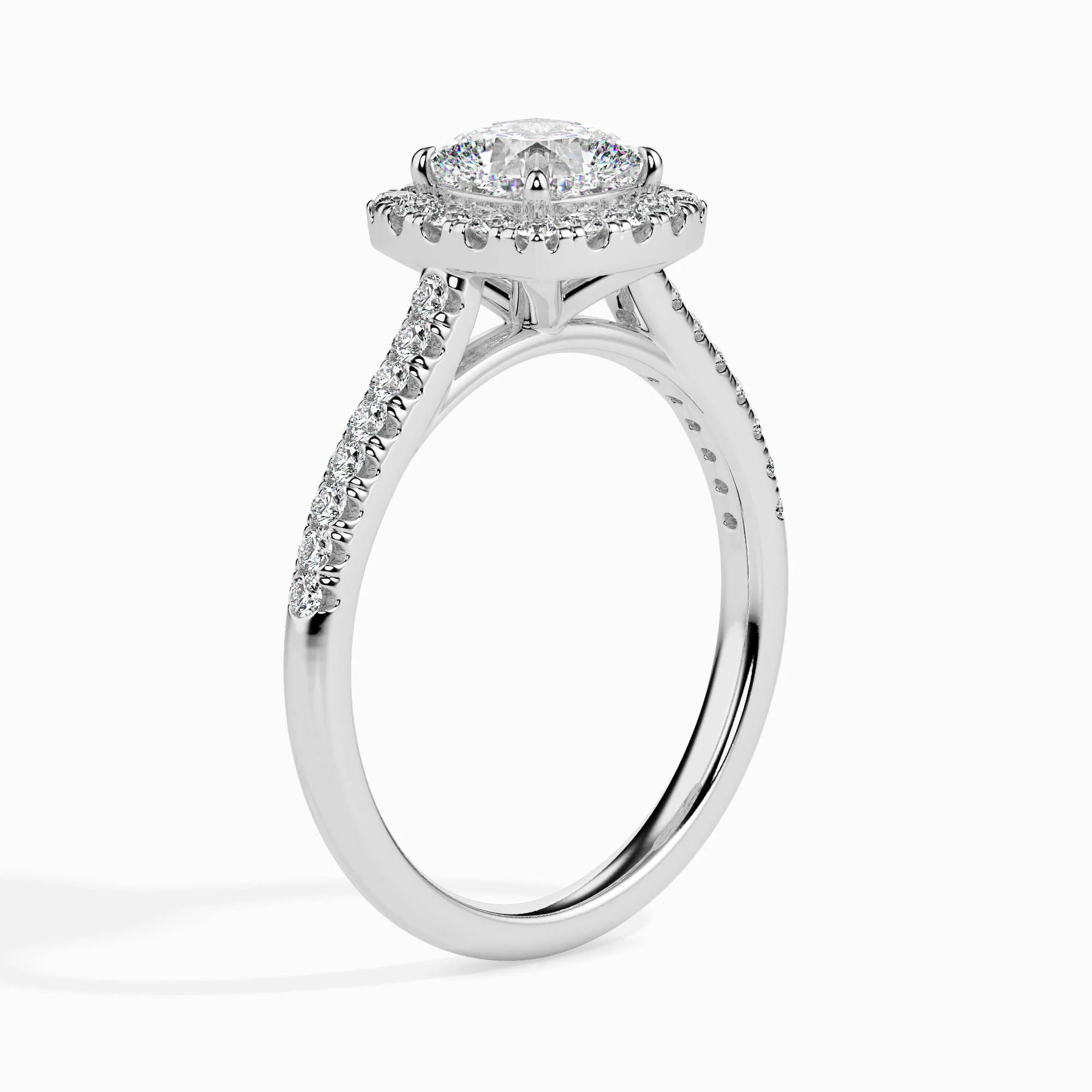 0.5 CT Radiant Cluster Diamond Ring - Image 11