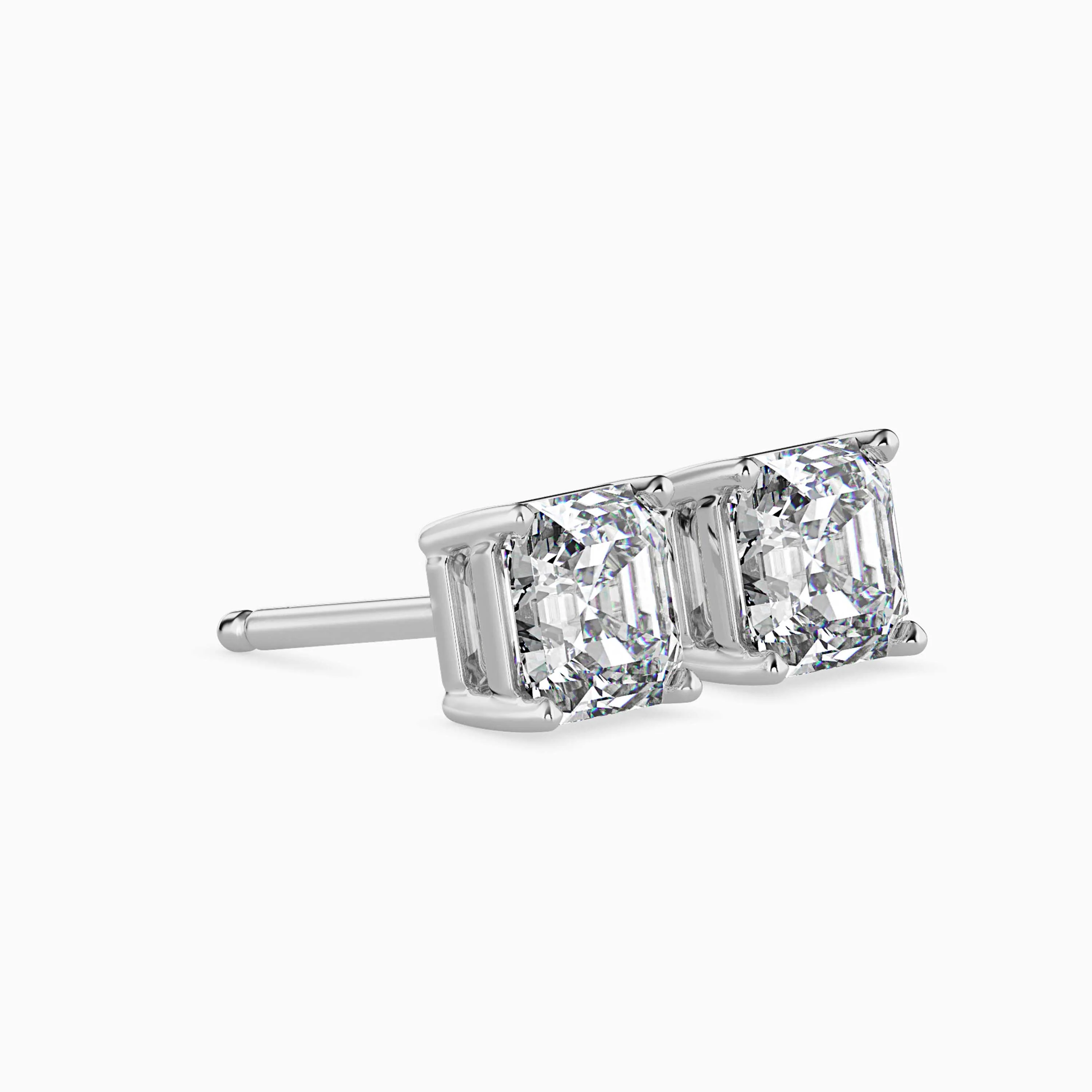 0.5 CT Square Solitaire Gold Lab-Grown Diamond Earrings - Image 11