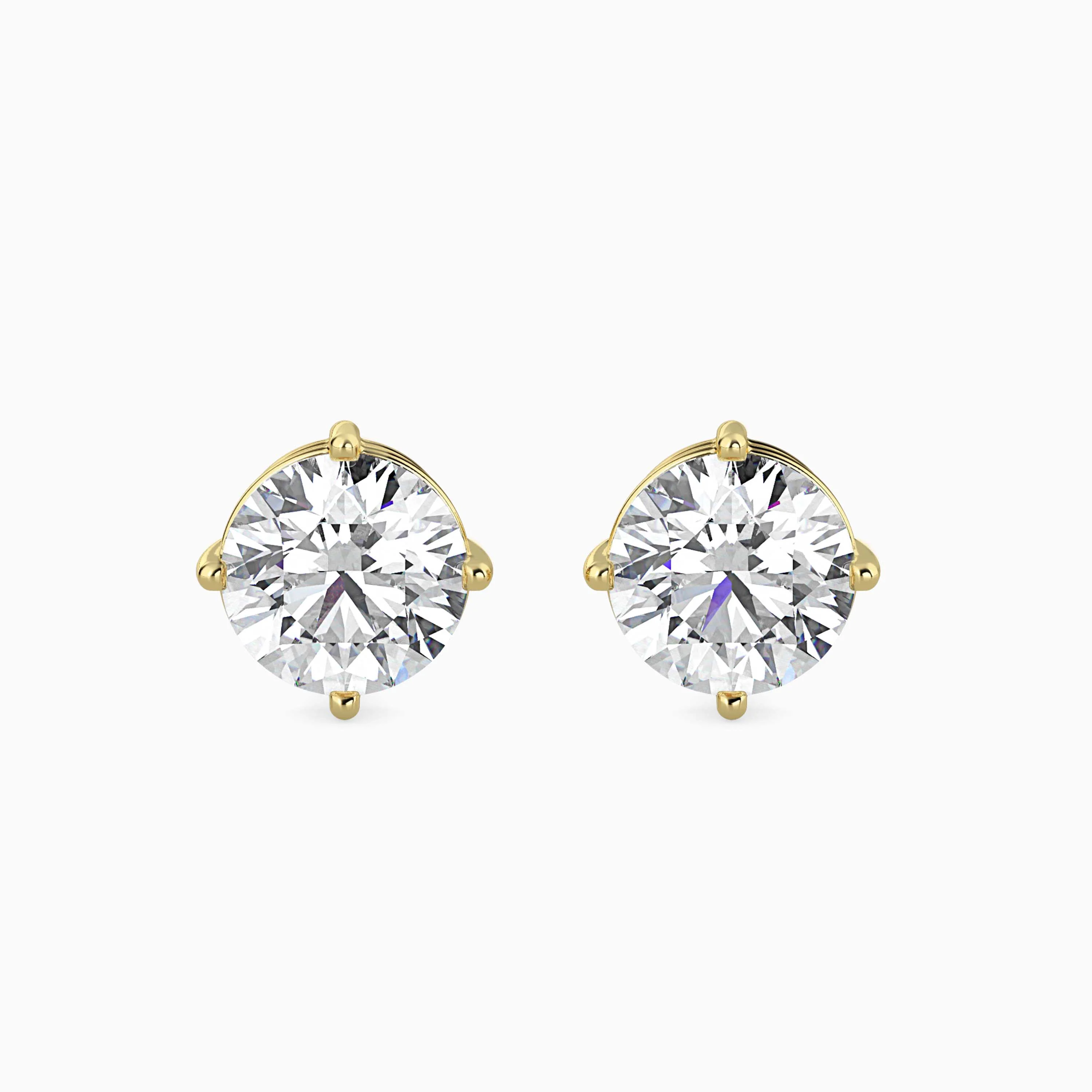 2 CT Dazzling Diamonds Lab-Grown Solitaire Earrings - Image 3