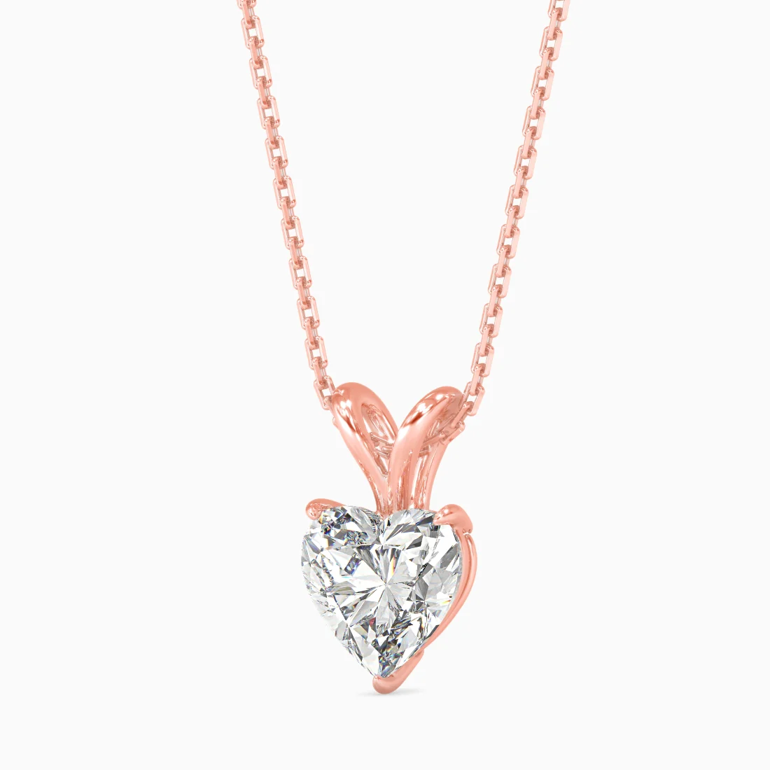 2 CT Solitaire Heart Lab-Grown Diamond Pendant without Chain - Image 6
