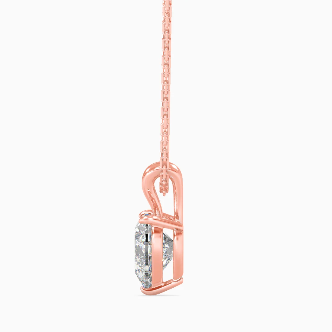2 CT Solitaire Heart Lab-Grown Diamond Pendant without Chain - Image 7