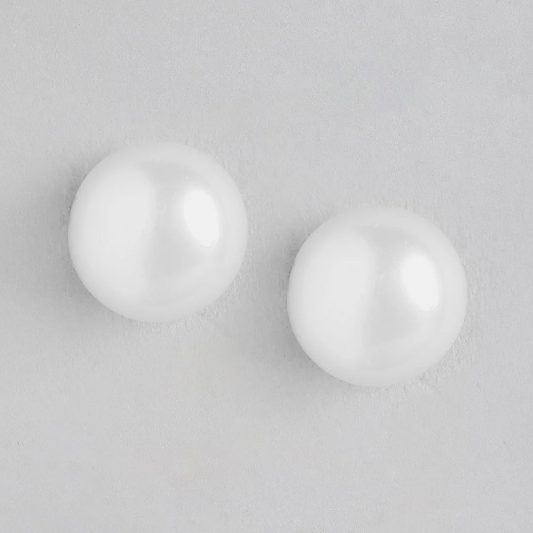 Delicate Dot Pearl 925 Silver Earrings ( 5mm Pearl) - Image 2