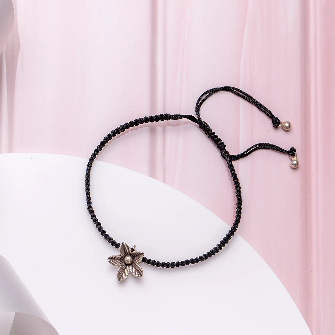 Floral 925 Sterling Silver Anklet - Image 2
