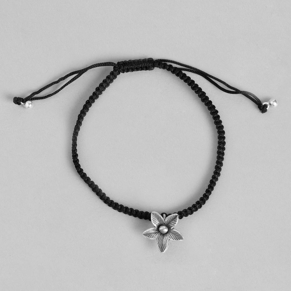 Floral 925 Sterling Silver Anklet - Image 5