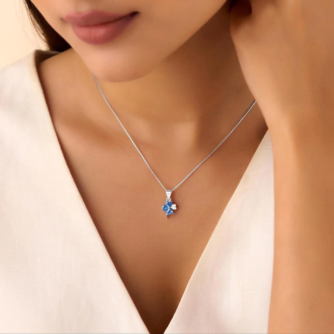 A Wish on the Sky Rhodium Plated Necklace - Image 3