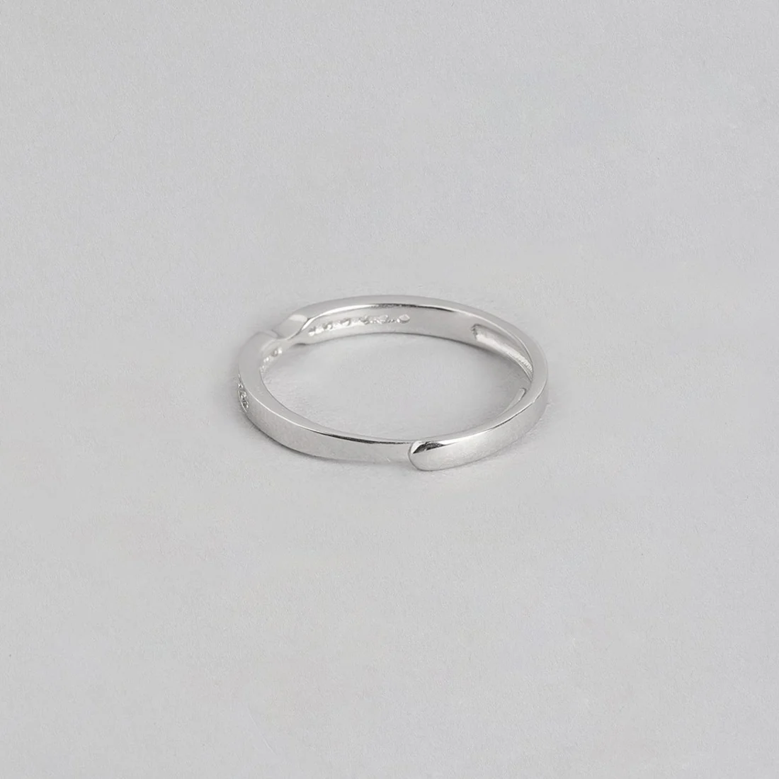 Abstract Radiance Fusion Rhodium 925 Sterling Silver Combo Ring (Adjustable) - Image 7