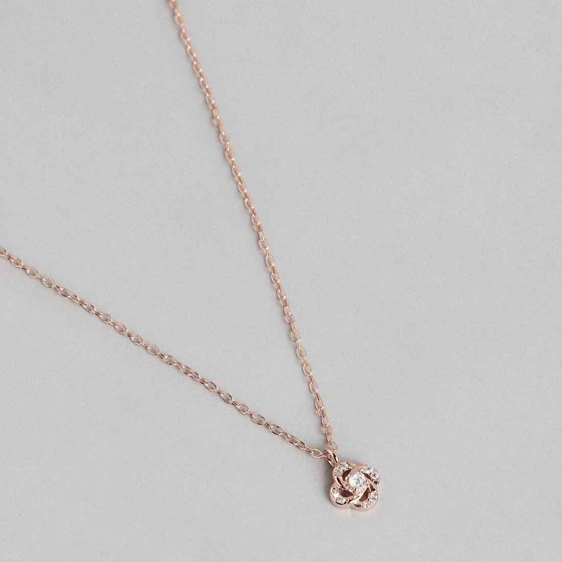 Radiance Rose gold-Plated Cubic Zirconia Sterling Silver Necklace Chain - Image 3