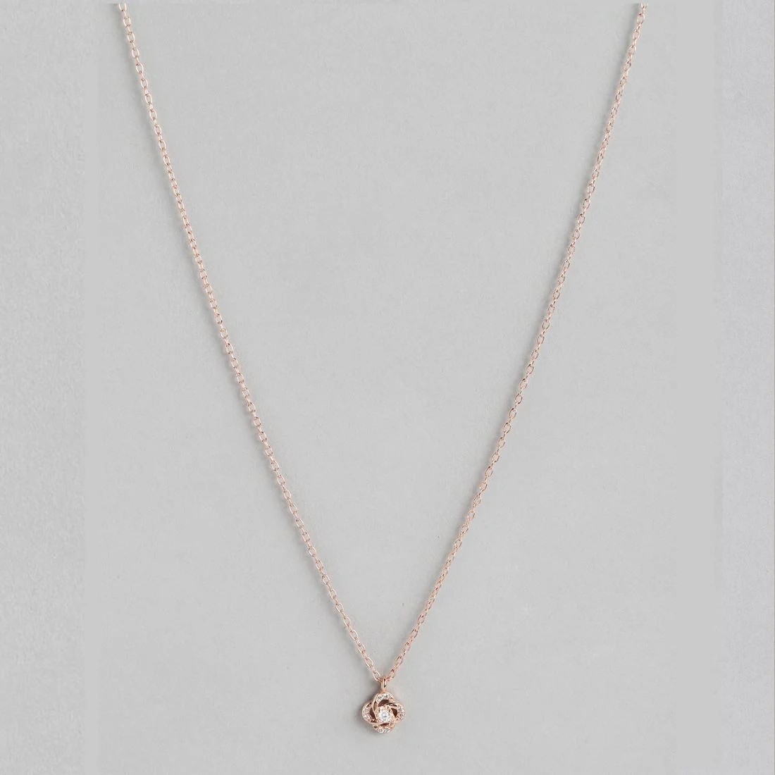 Radiance Rose gold-Plated Cubic Zirconia Sterling Silver Necklace Chain - Image 4