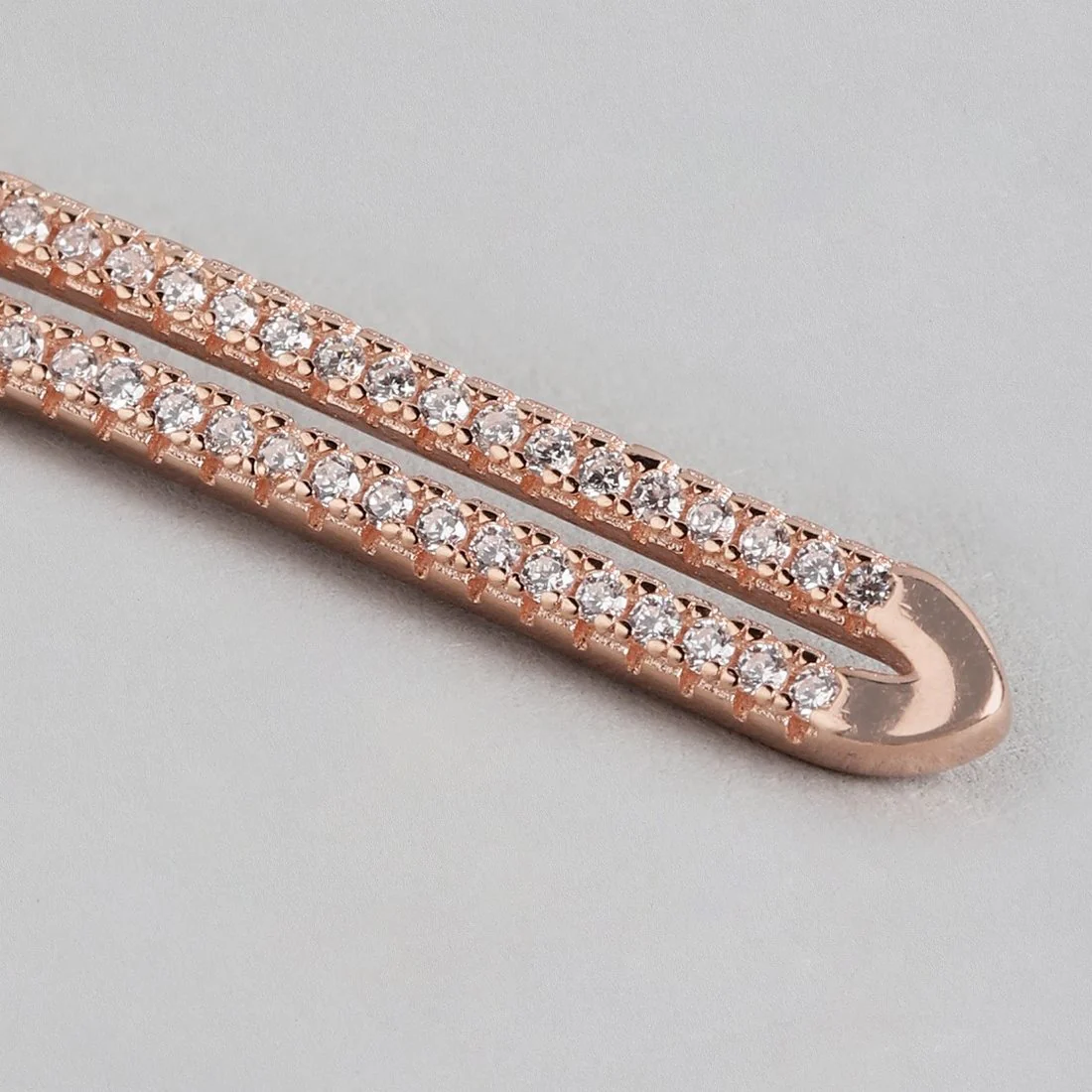 Abstract Radiance Drops Rose Gold-Plated CZ 925 Sterling Silver Jewelry Set - Image 6
