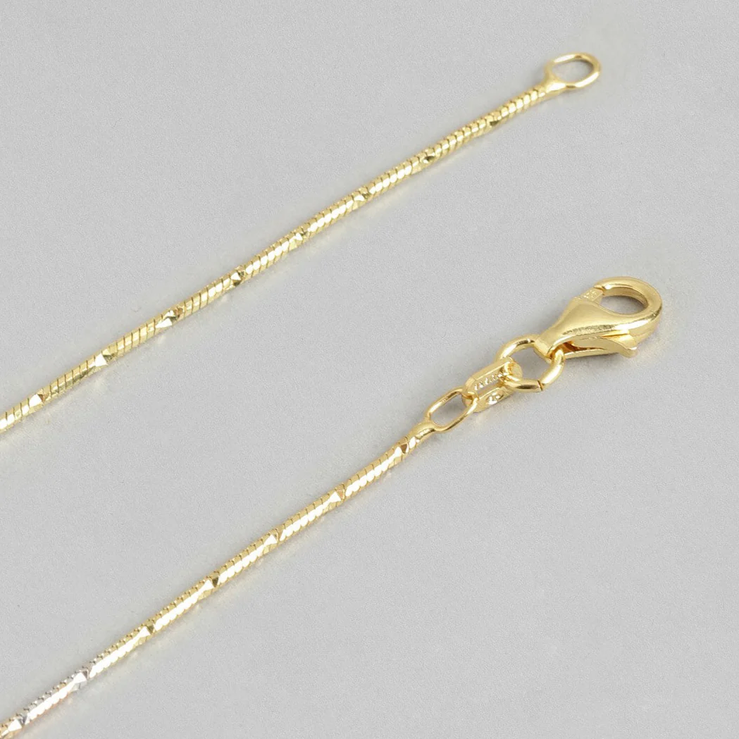 Adorable Triple Tone 925 Sterling Silver Anklet - Image 12
