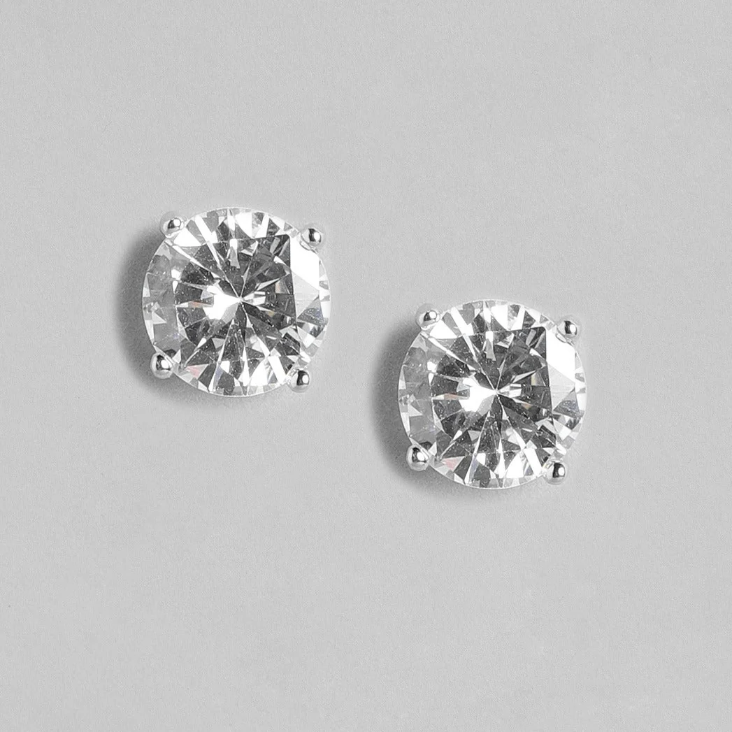 Alexis Solitaire 925 Silver Earrings - Image 7