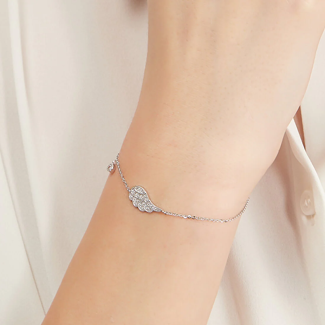 Angel Wings 925 Silver Bracelet - Image 3