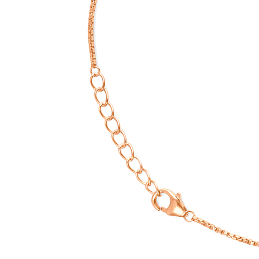 Drop CZ Rose Gold Plated 925 Sterling Silver Anklet - Image 7