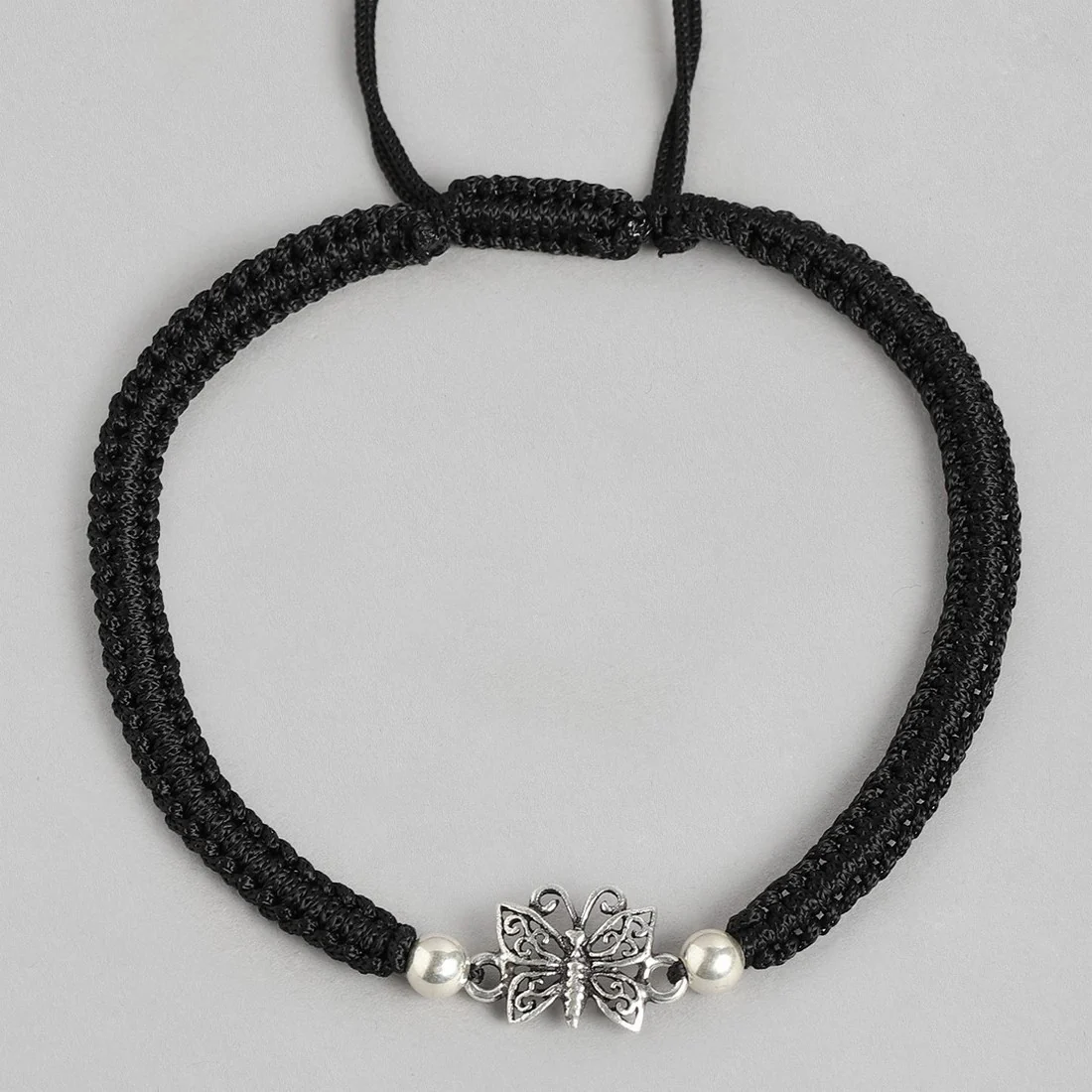 Butterfly 925 Sterling Silver Thread Anklet - Image 5