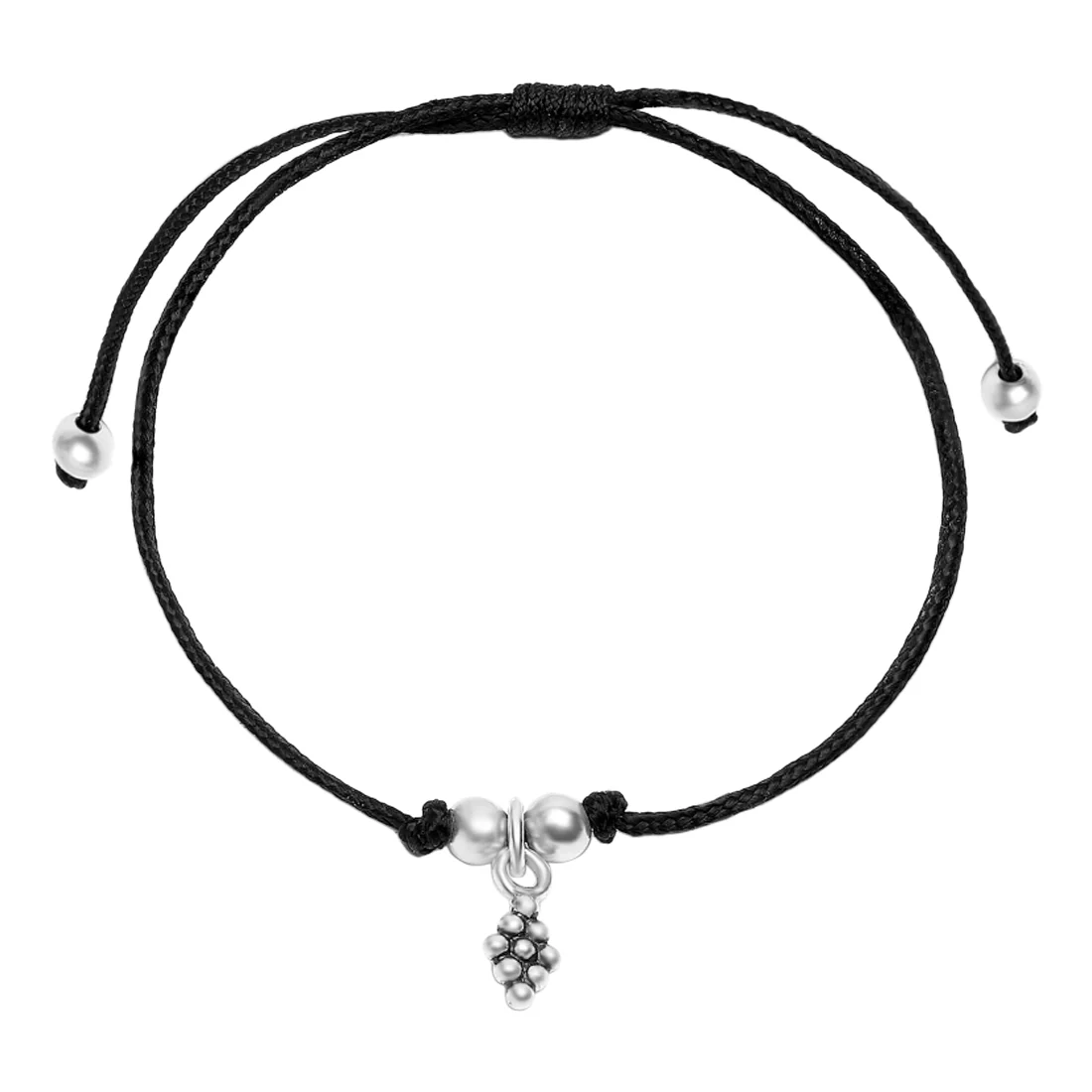 Minimal Rhodium Plated 925 Sterling Silver Thread Anklet - Image 7