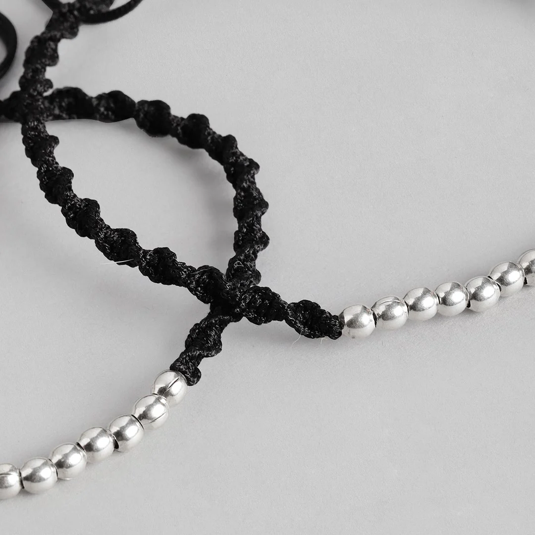 Shimmering Harmony Rhodium-Plated 925 Sterling Silver Adjustable Anklet - Image 11