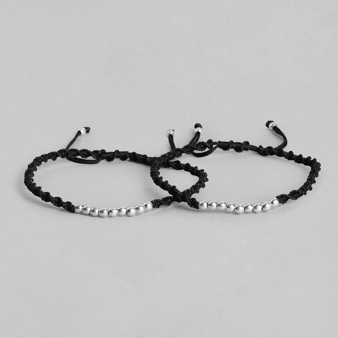 Shimmering Harmony Rhodium-Plated 925 Sterling Silver Adjustable Anklet - Image 9