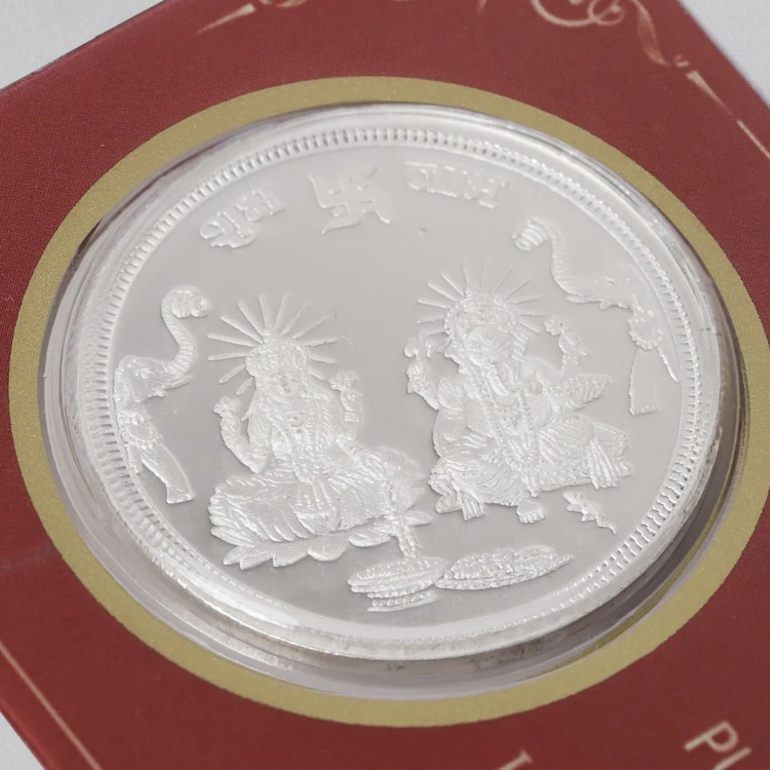 Auspicious Ganesh & Lakshmi Ji Silver-Plated 999 Sterling Silver Coin - Image 5