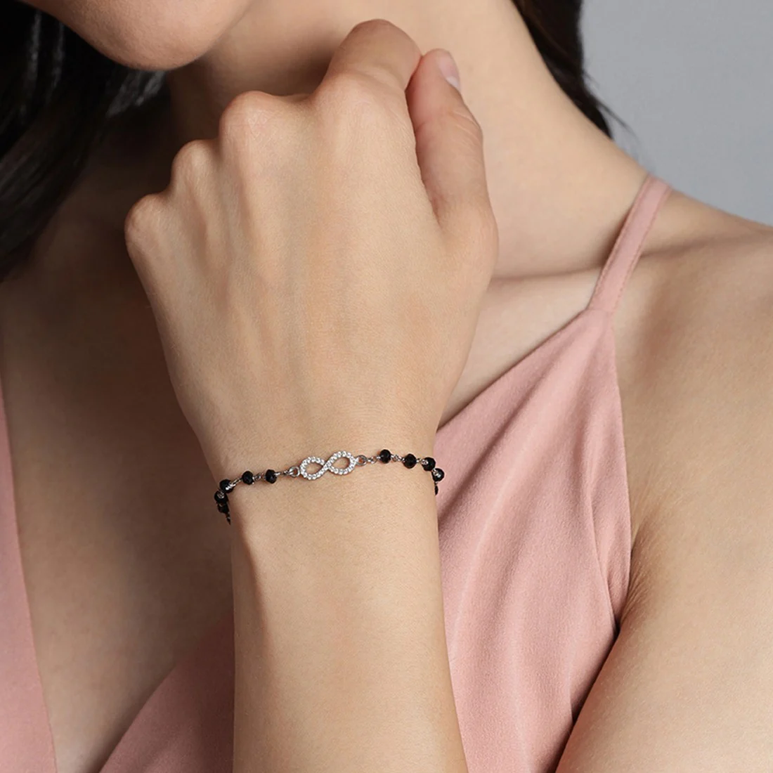 Infinity Mangalsutra 925 Sterling Silver Bracelet - Image 2