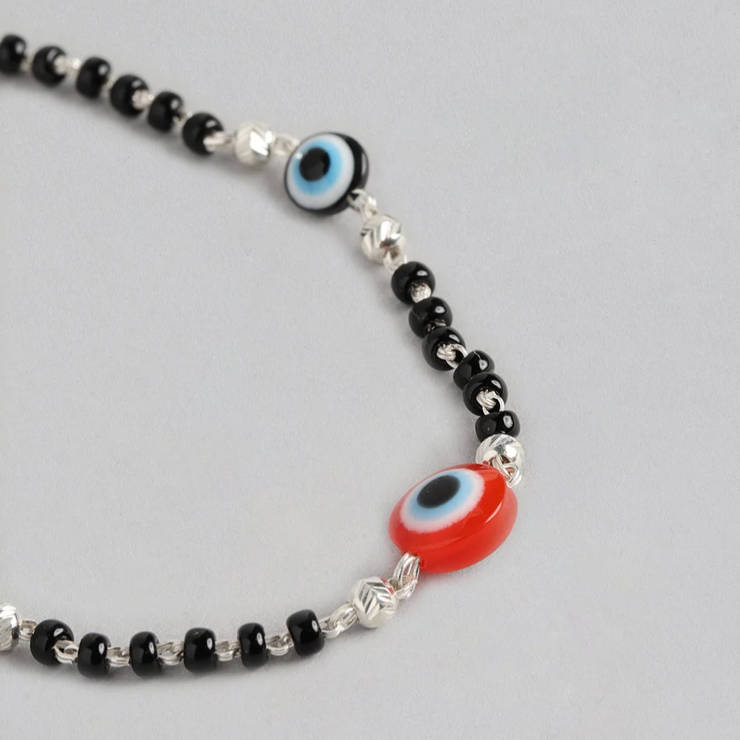 Beaded Evil Eye 925 Sterling Silver Bracelet - Image 5