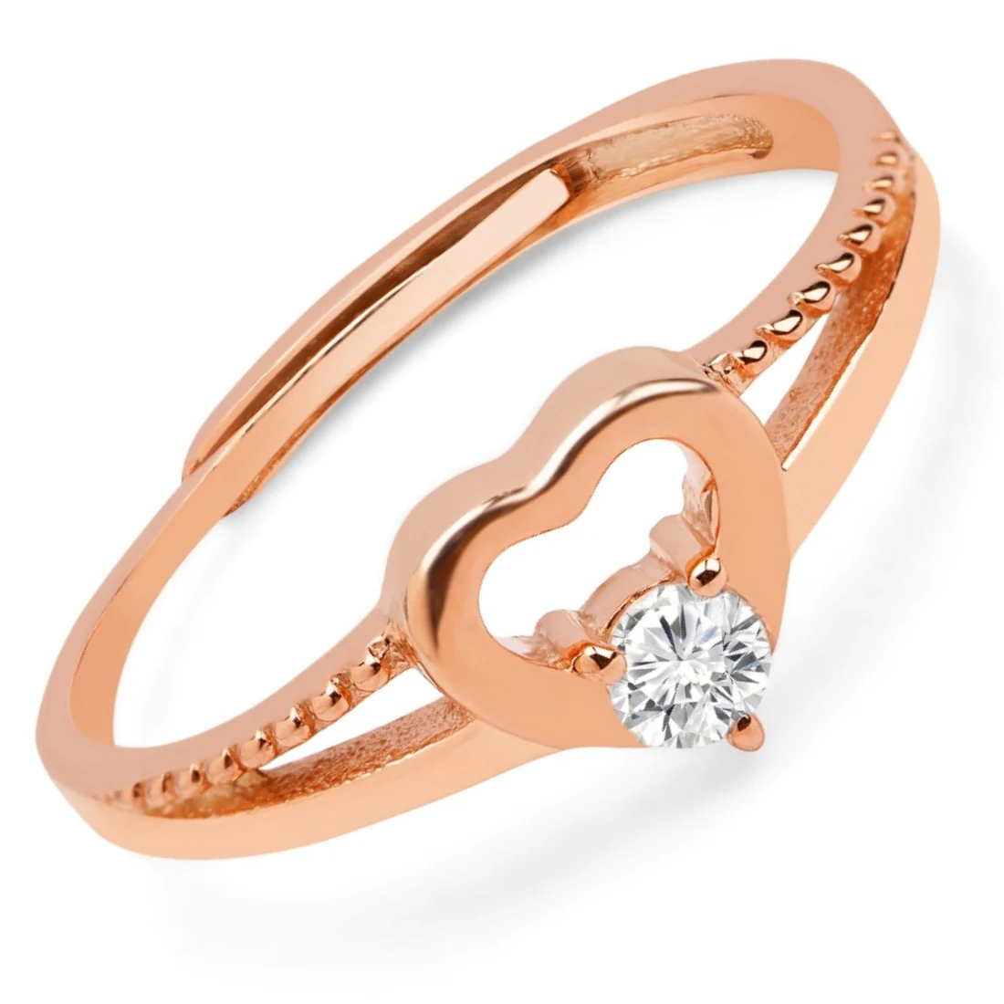 Beloved Rose Gold Plated 925 Sterling Silver Ring (Adjustable) - Image 7
