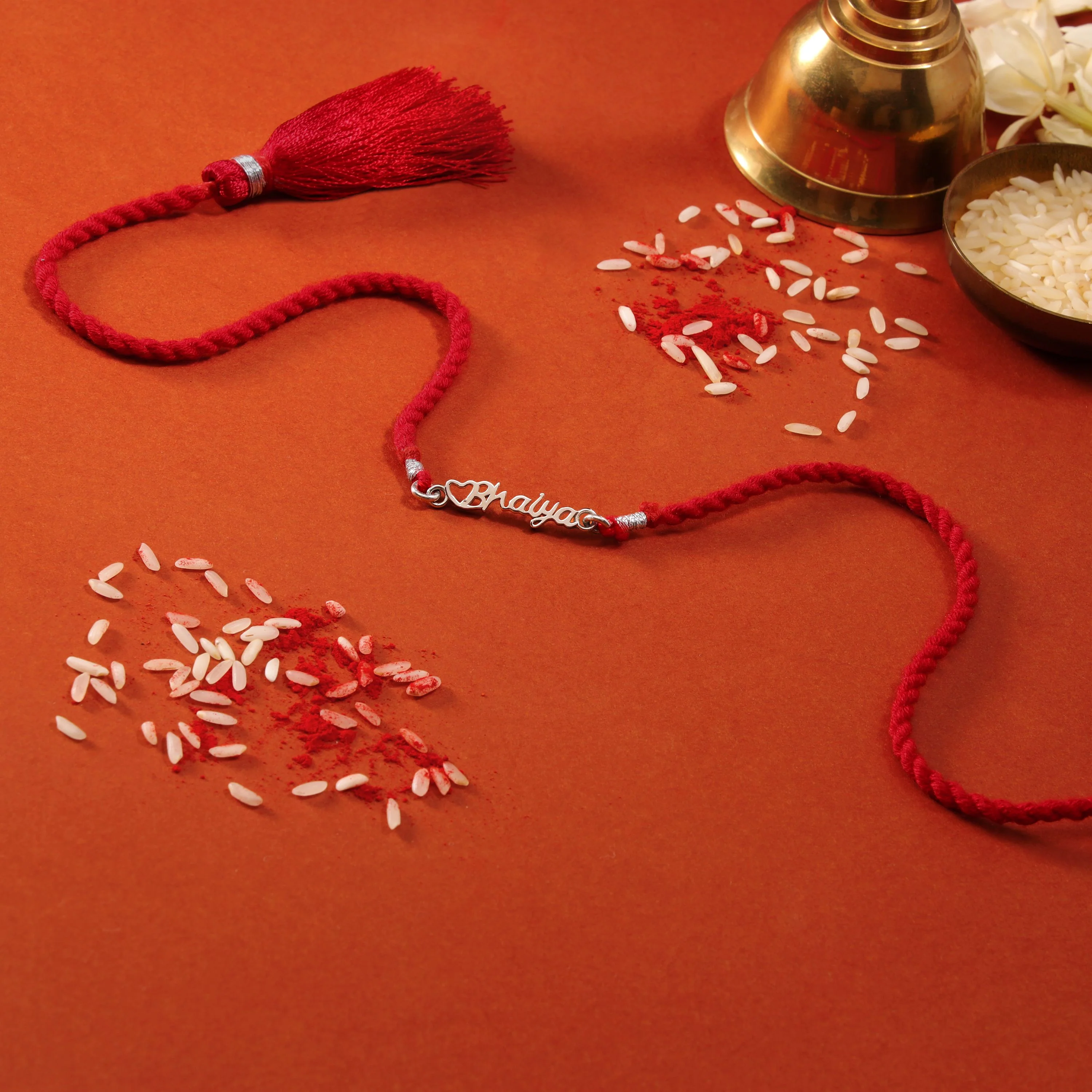 Bhai's Pride Rhodium-Plated Sterling Silver Thread Rakhi For Him - Image 9