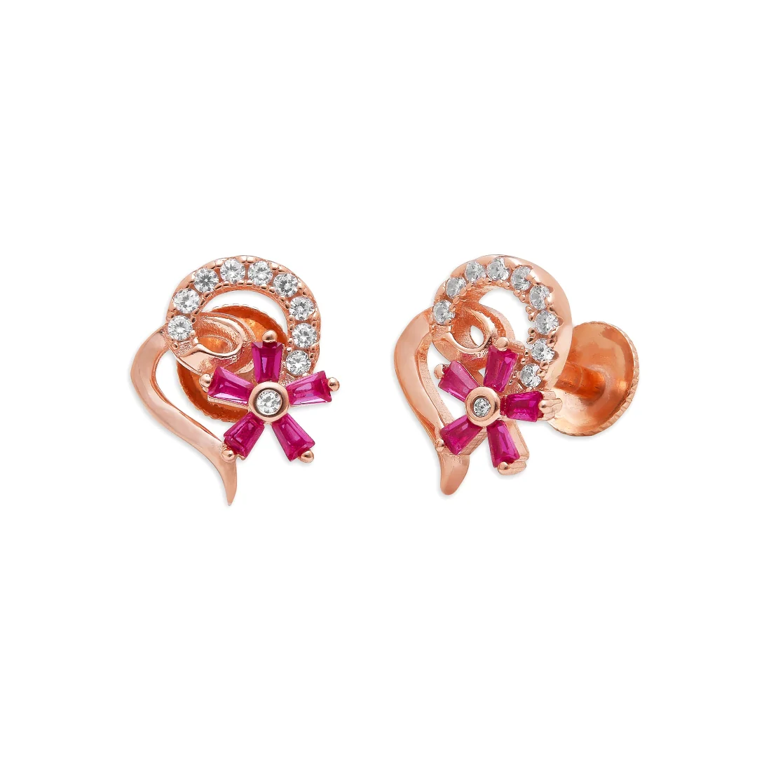 Blooming Love 925 Sterling Silver Earrings with Cubic Zirconia - Image 4