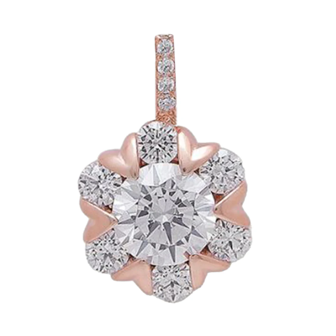 Blooms of Elegance Rose Gold-Plated 925 Sterling Silver Pendant with Chain - Image 5