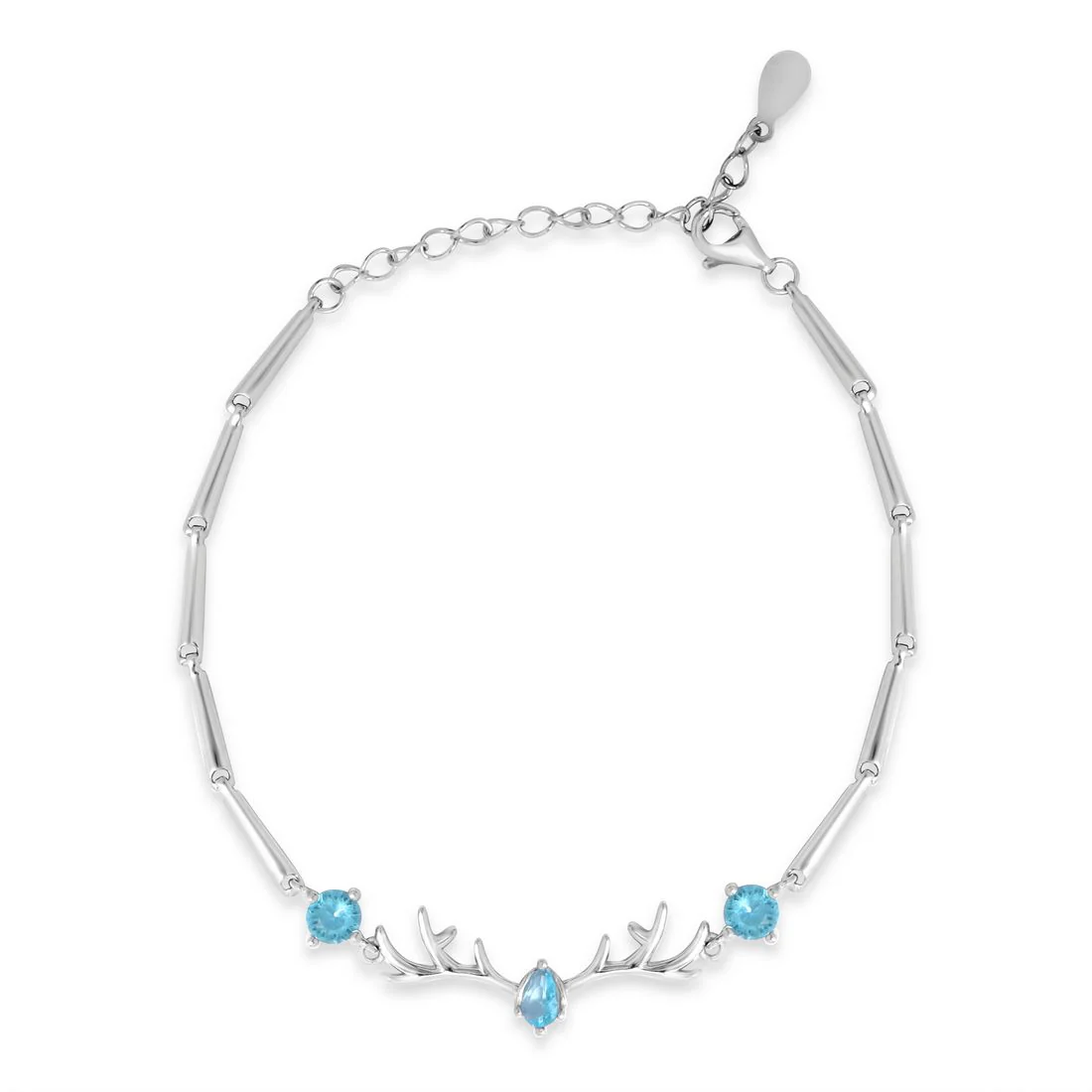 Blue Treasure Rhodium Plated 925 Sterling Silver Bracelet - Image 4