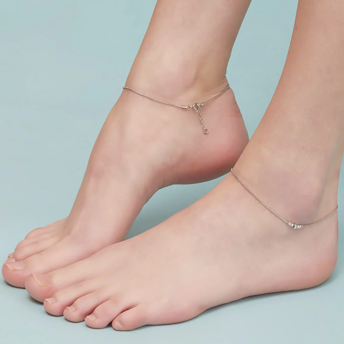 Bold Bead 925 Silver Anklet - Image 5