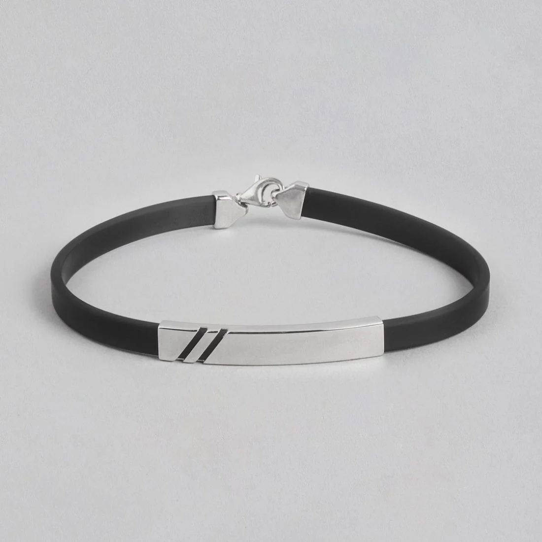 Ethereal Allure Rhodium-Plated 925 Sterling Silver Bracelet for Him - Image 5