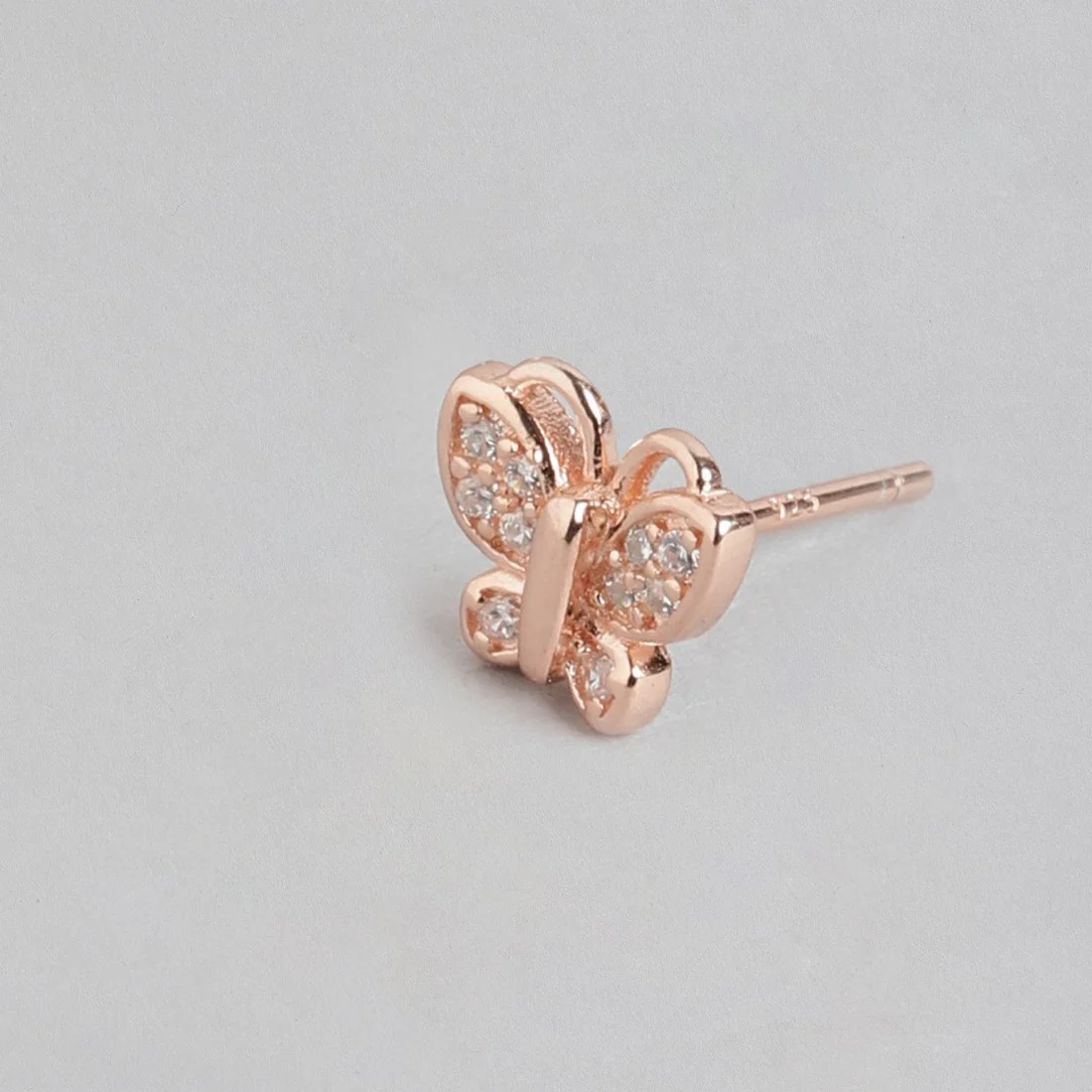 Butterfly Dreams Rose Gold-Plated CZ 925 Sterling Silver Earrings - Image 5