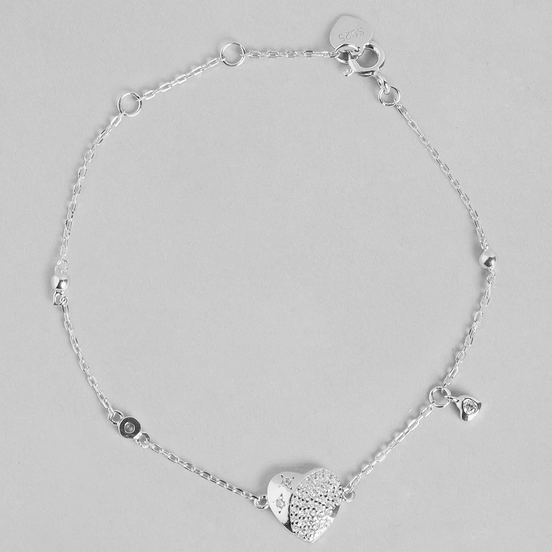 Catchy Heart design 925 Silver Bracelet - Image 5