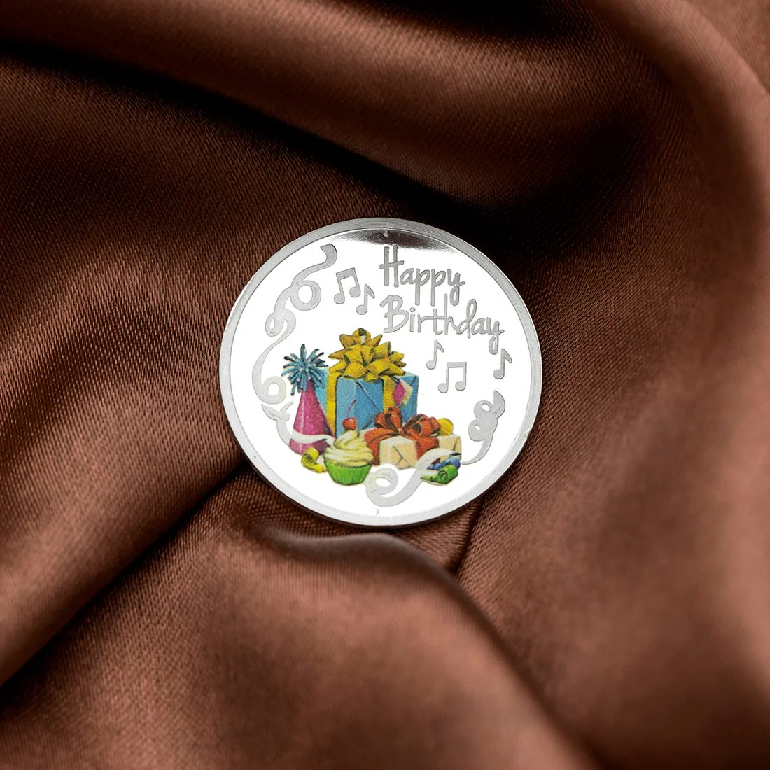 Celebrate Life's Moments with our Multicolored Silver-Plated 999 Sterling Silver Coin