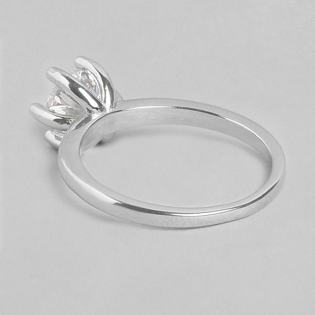 Celestial Bond Rhodium-Plated 925 Sterling Silver Couple Ring (Adjustable) - Image 10