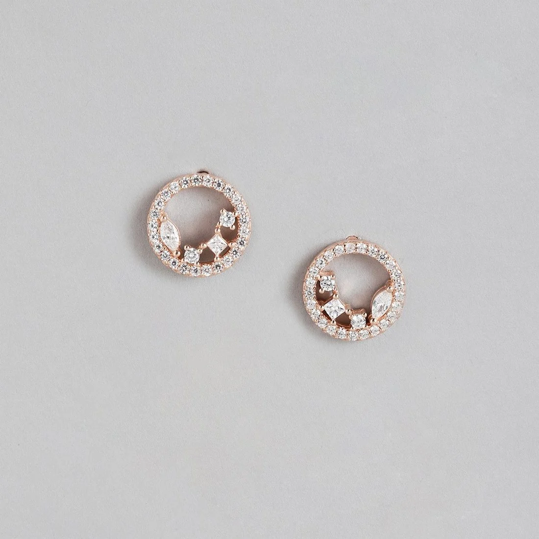 Celestial Circle of Elegance Rose Gold-Plated CZ 925 Sterling Silver Jewelry Set - Image 5