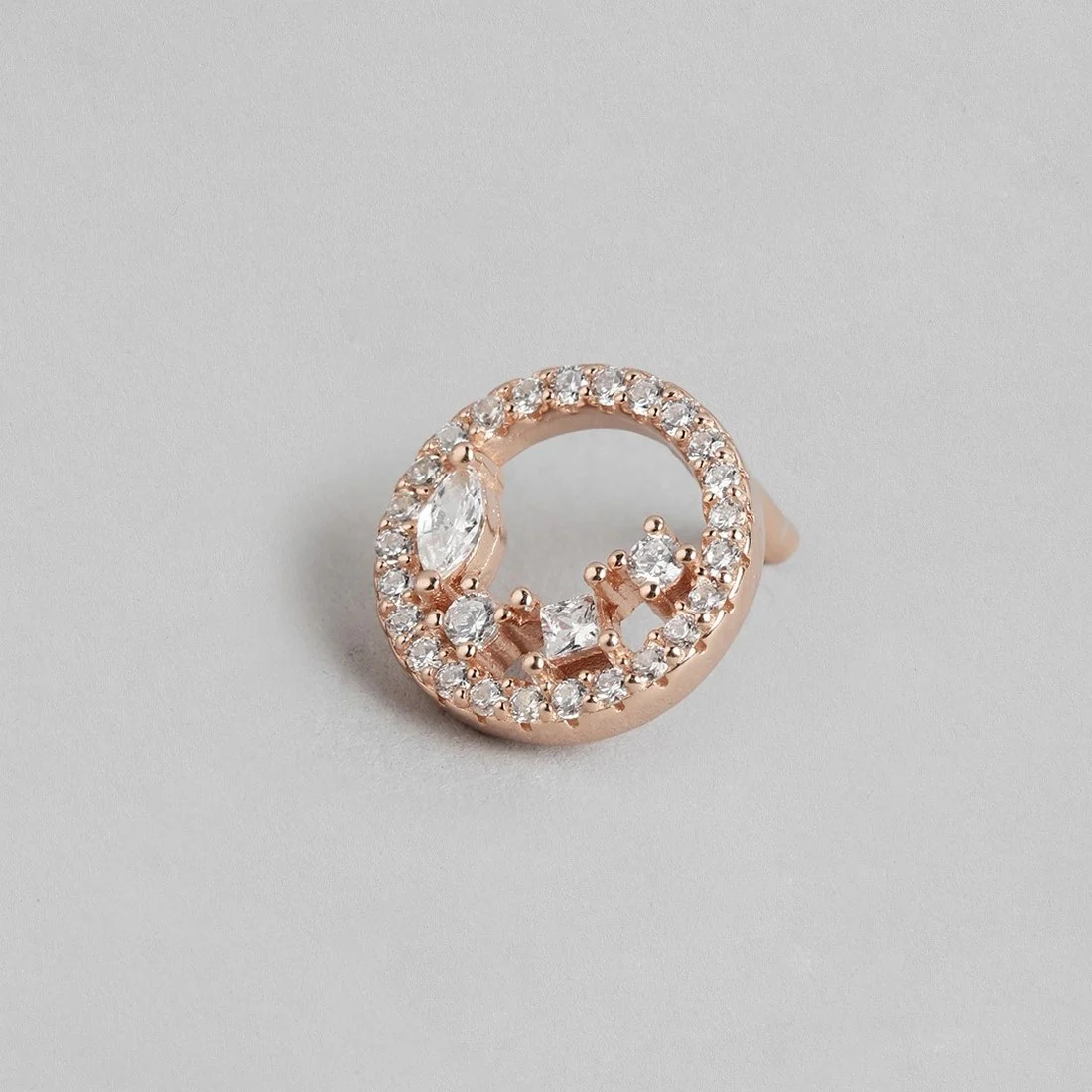 Celestial Circle of Elegance Rose Gold-Plated CZ 925 Sterling Silver Jewelry Set - Image 6
