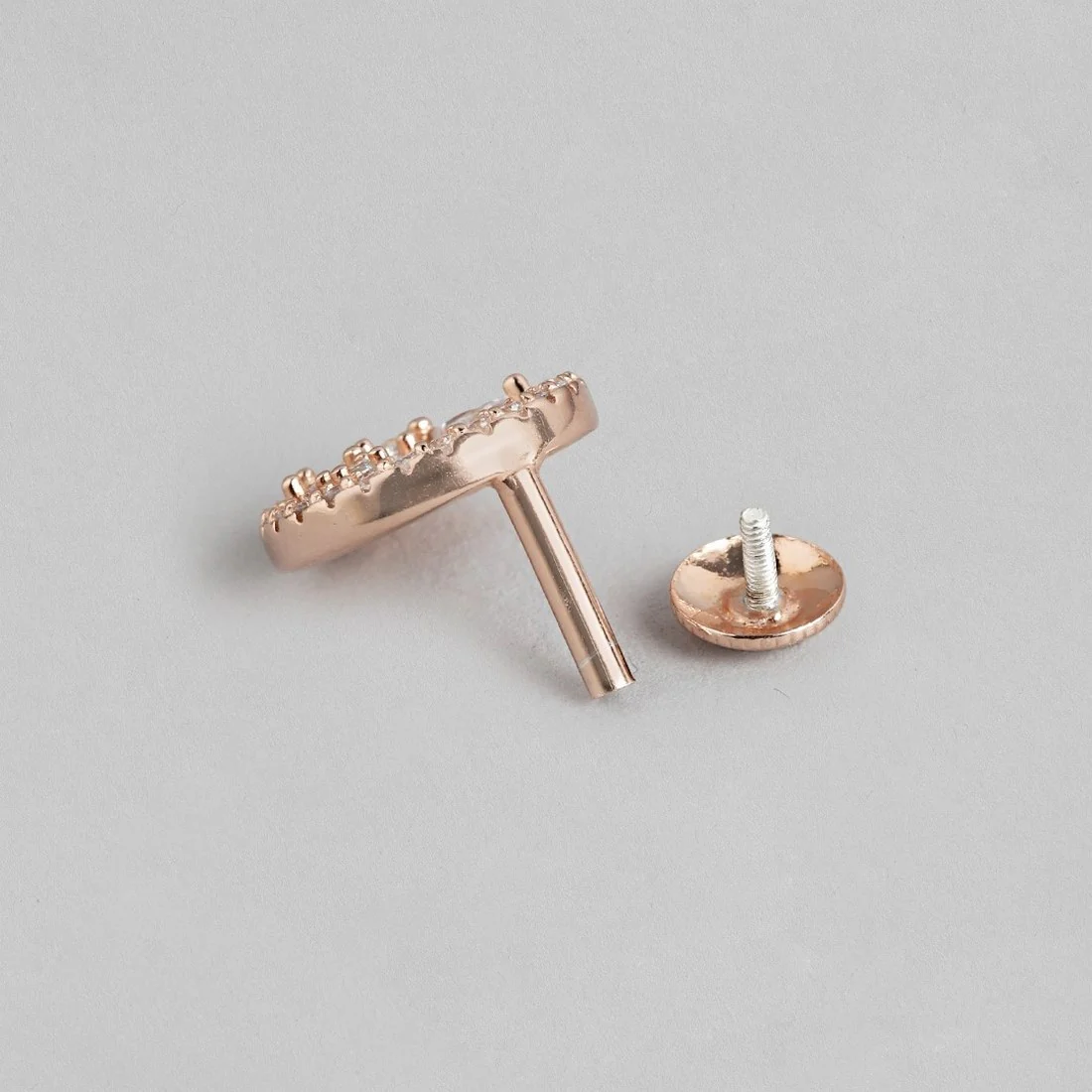 Celestial Circle of Elegance Rose Gold-Plated CZ 925 Sterling Silver Jewelry Set - Image 7