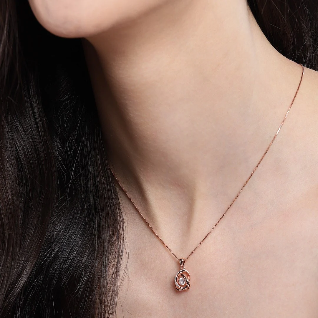 Celestial Embrace My Universe Rose Gold 925 Silver Necklace Gift Hamper - Image 5