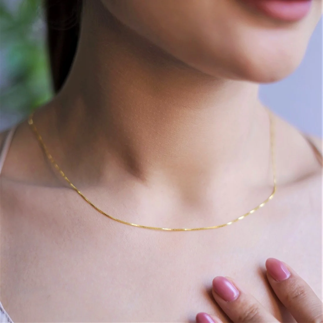 Urban Elegance: Sleek Golden Plated 925 Silver Box Chain Gift Hamper - Image 8