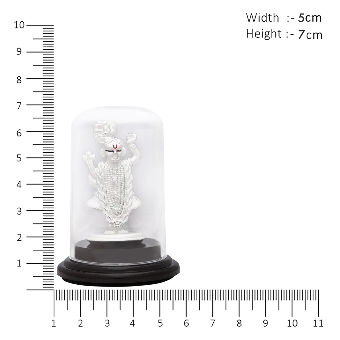Cherubic Charisma Rhodium Plated 999 Silver Little Krishna Idol - Image 5