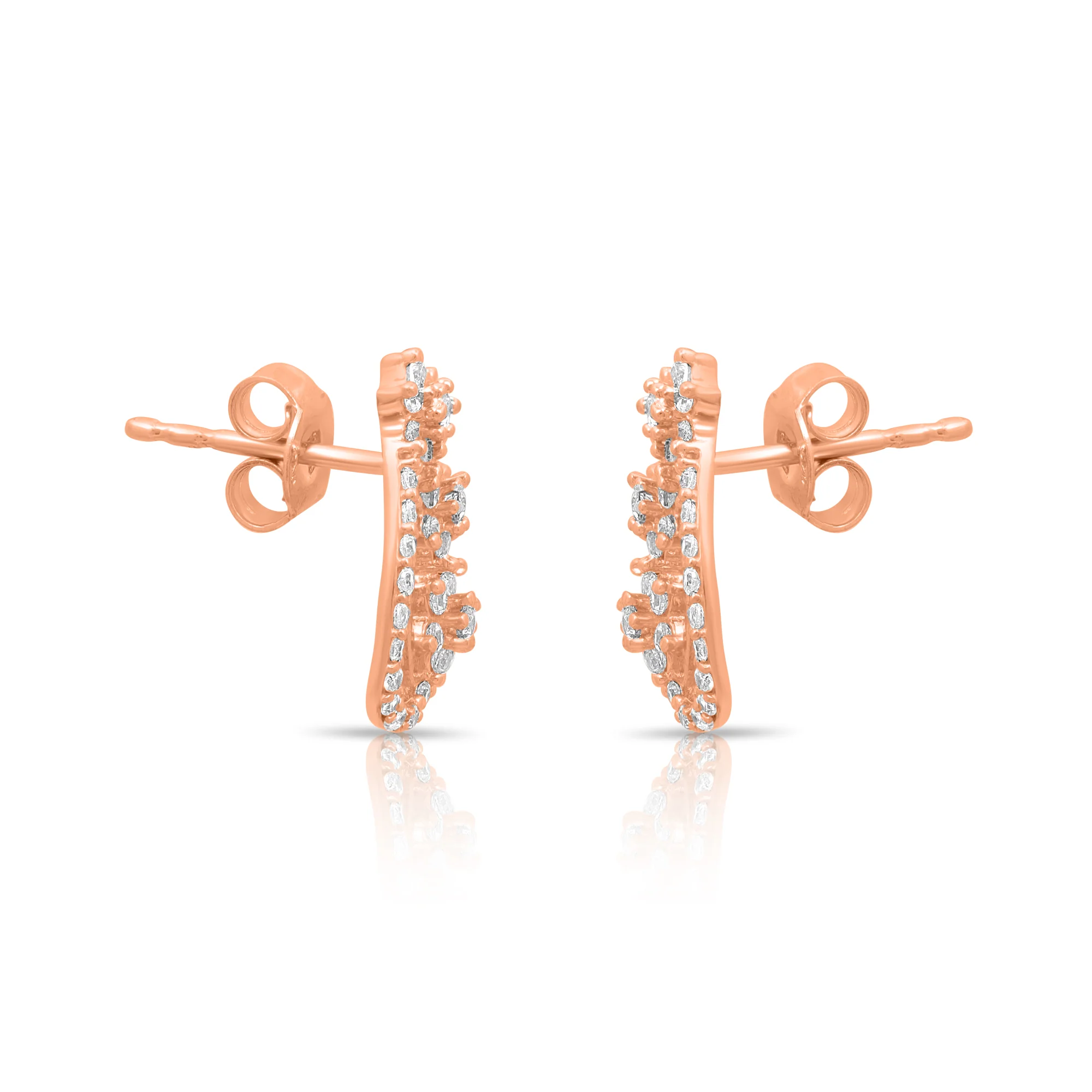 Chic Design Rose Gold Plated 925 Sterling Silver Earrings - Image 7