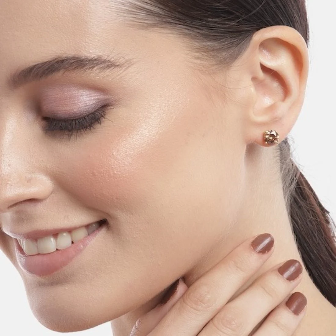 Chic Gold Gleam Gold-Plated 925 Sterling Silver Earrings With CZ - Image 2