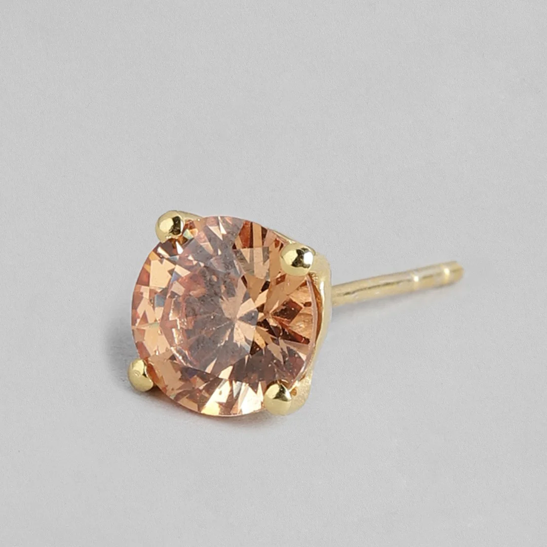Chic Gold Gleam Gold-Plated 925 Sterling Silver Earrings With CZ - Image 4