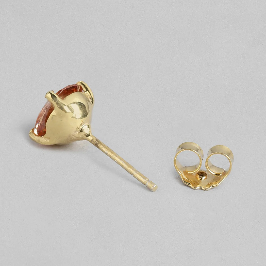 Chic Gold Gleam Gold-Plated 925 Sterling Silver Earrings With CZ - Image 5