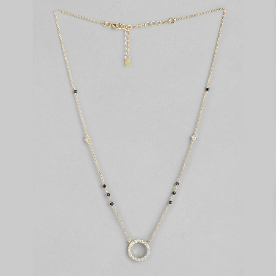 Circle of Eternity: Gold-Plated CZ 925 Sterling Silver Mangalsutra - Image 4